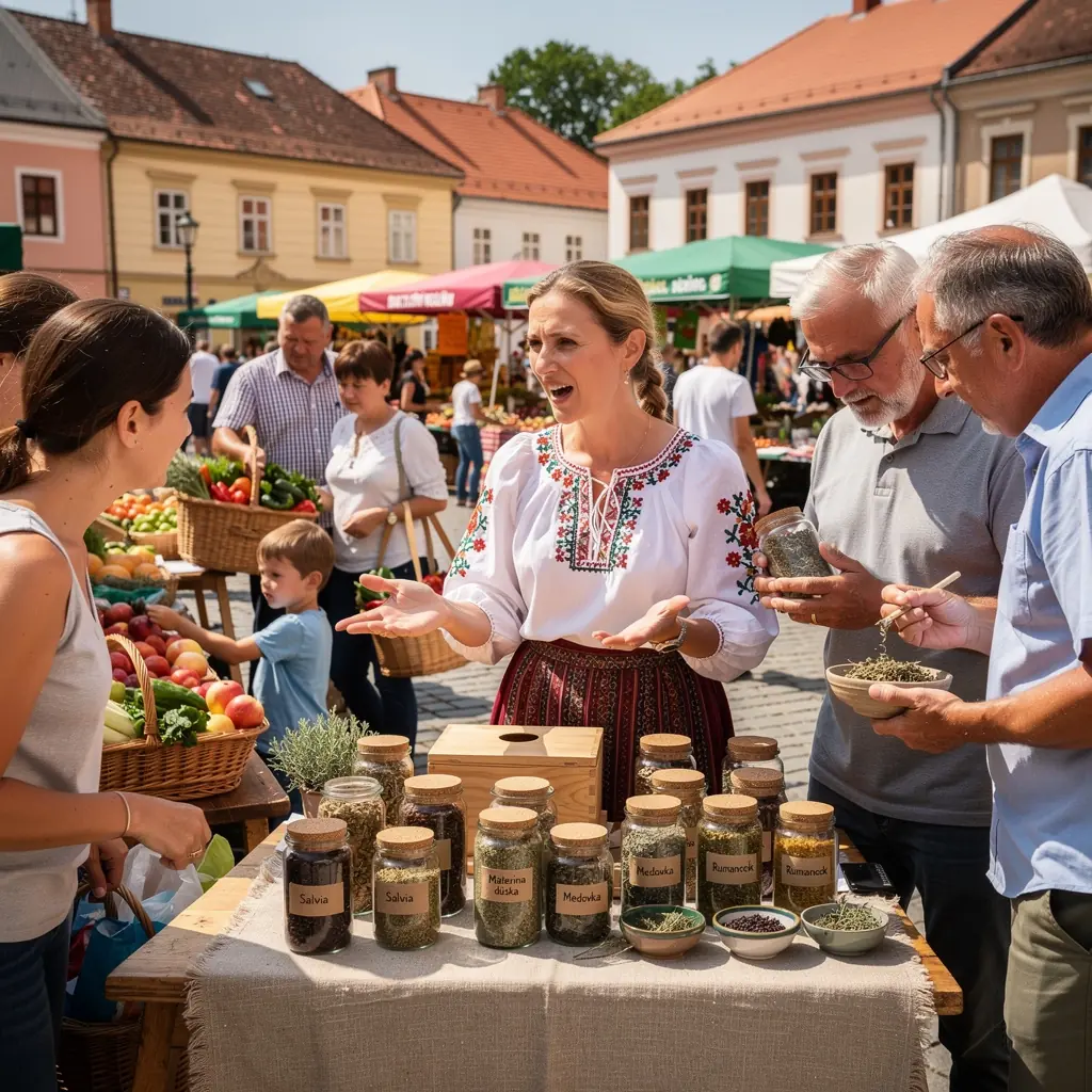 Meditatívny moment s čajom v ruke a príjemným prostredím, ktoré podporuje vnútorný pokoj a relaxáciu.